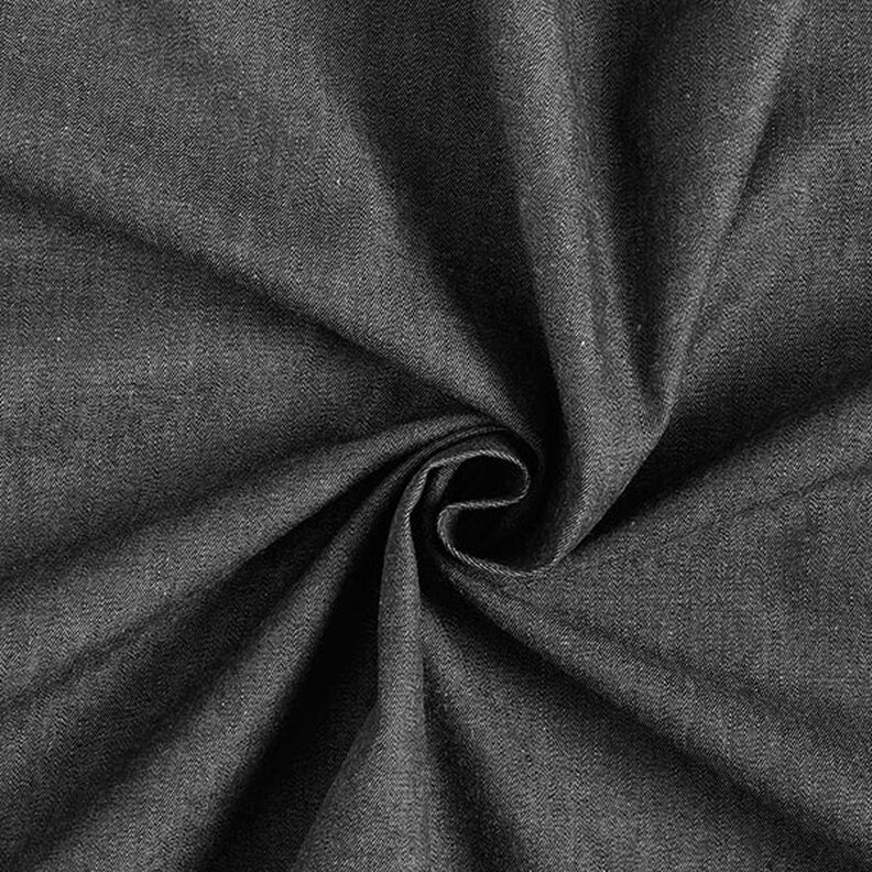 Katoen chambray jeanslook – zwart,  image number 1