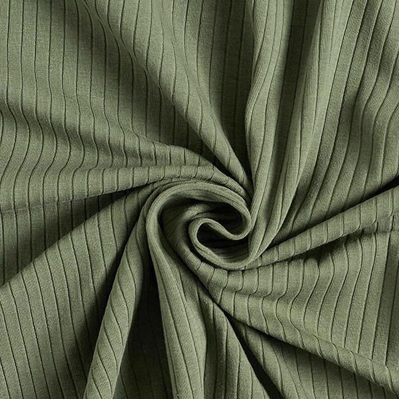 Ribjersey effen – olijf,  image number 1