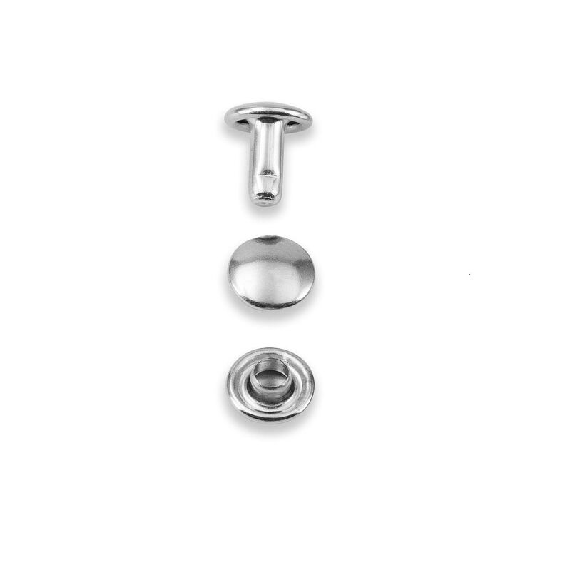 Holle klinknagels 3-4 mm klembereik [25 stuks | Ø 7,5 mm] | Prym – zilver metalen,  image number 2