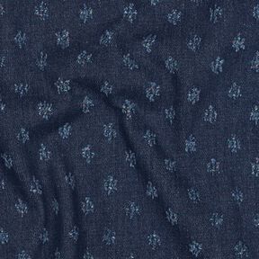 Denim katoenmix dobby – nachtblauw, 