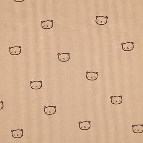 Wafel jersey Beertje | Poppy Fabrics – donker oudroze/aubergine, 