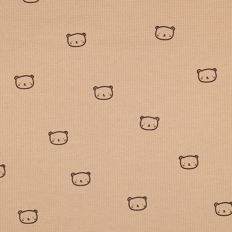 Wafel jersey Beertje | Poppy Fabrics – donker oudroze/aubergine,  image number 1