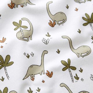Katoenflanel Dino's – ecru, 