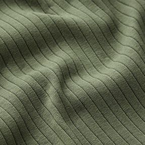 Ribjersey effen – olijf, 