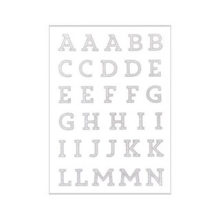 Strijkfolie glitter A-Z – zilver metalen | Rico Design, 