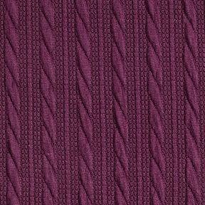 Tricot Cloqué Kabelsteekpatroon – merlot, 