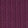 Tricot Cloqué Kabelsteekpatroon – merlot,  thumbnail number 1