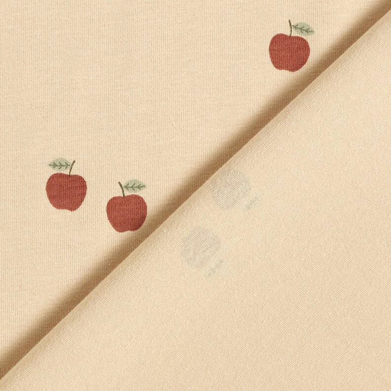 Katoenjersey Kleine appels &ndash; zand,  image number 4
