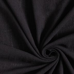 Katoenen stof linnenlook – zwart, 