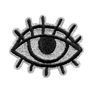 Applicatie Ogen [ 5 x 4,3 cm ] | Prym – zwart/zilver, 