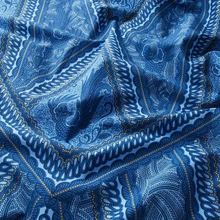 Katoenen stof paradijsvogels – blauw, 