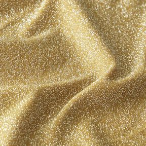 Jersey stof lamettaglitter glamour – mosterd, 