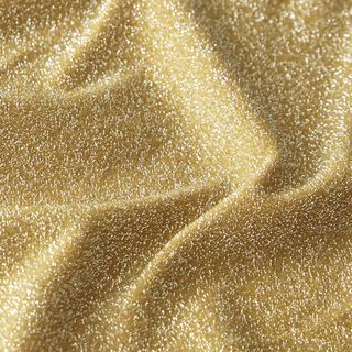 Jersey stof lamettaglitter glamour  – mosterd, 