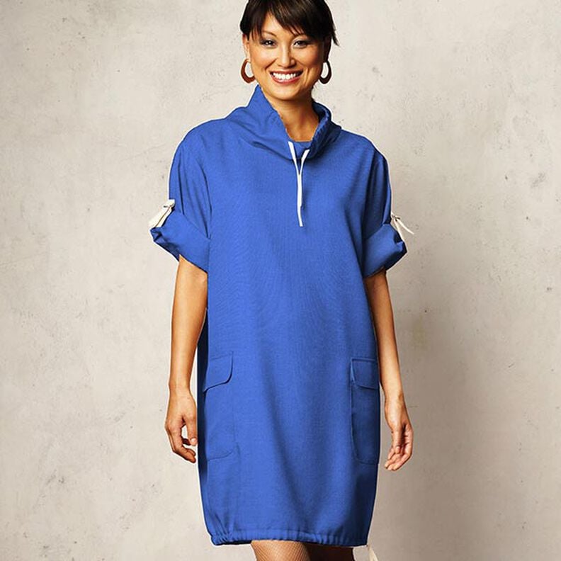 Lichte French Terry effen – koningsblauw,  image number 9