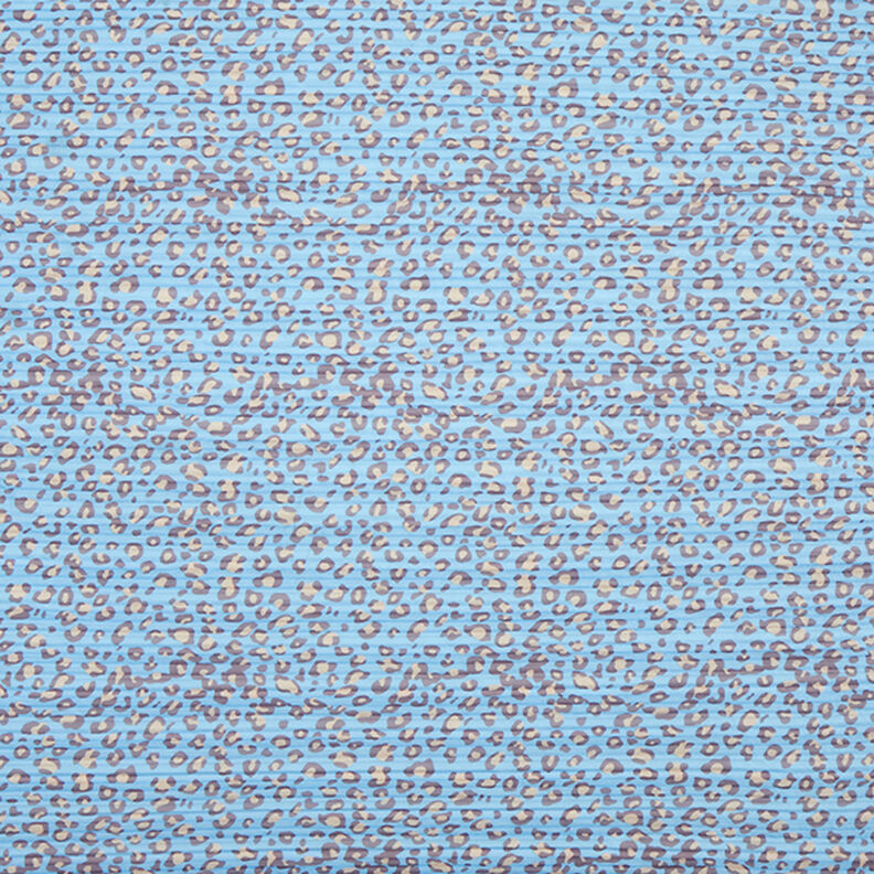 Plissé luipaardpatroon – lichtblauw,  image number 1