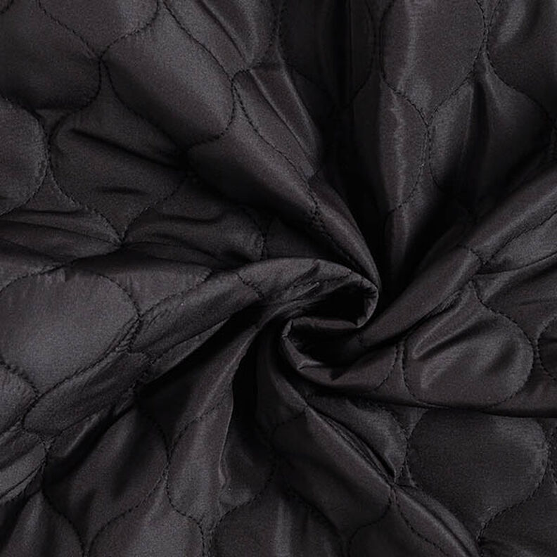 Doorgestikte stof Cirkelvormig motief – zwart,  image number 3