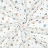 Mousseline/dubbel gehaakte stoffen Bloemetjes | Poppy Fabrics – ivoor/perzik sinaasappel,  thumbnail number 3