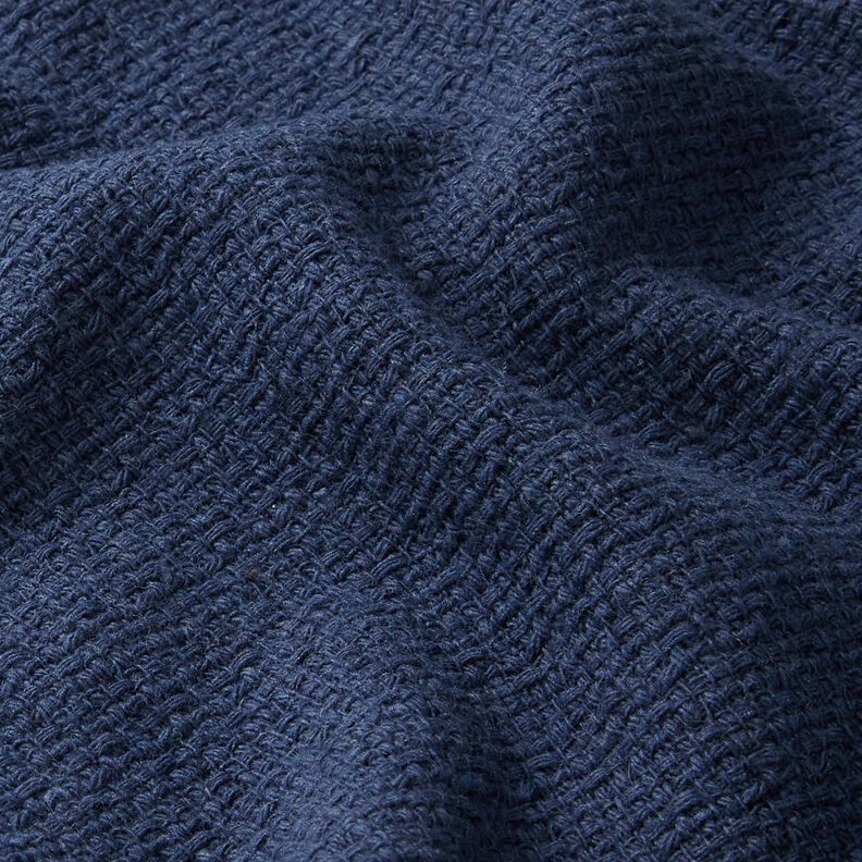 Grof geweven kostuumstof – marineblauw,  image number 2