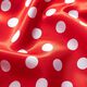 Polyestersatijn grote stippen – rood/wit,  thumbnail number 2