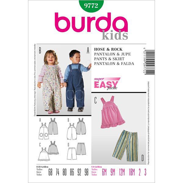 Tuinbroek / -rok, Burda 9772,  image number 1