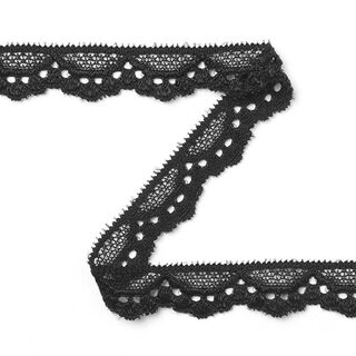 Elastische kant [15 mm] - zwart, 