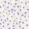 Sommersweat Harten | Poppy Fabrics – ivoor/lila,  thumbnail number 2