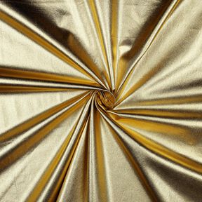 Katoenpopeline Met folie afgewerkt Effen – goud metallic, 