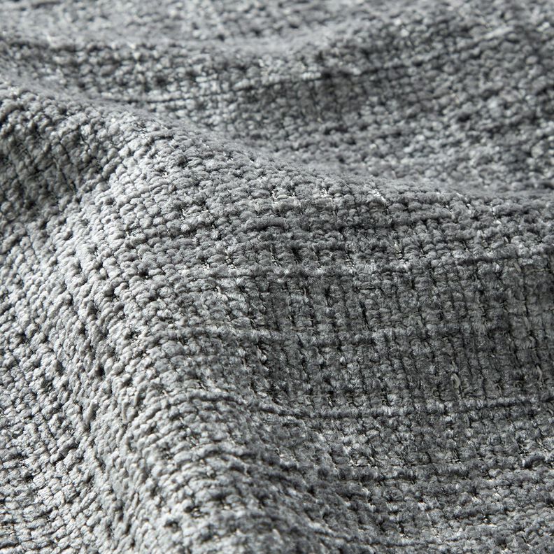 Bekledingsstof Chenille Effen – leigrijs, image number 2