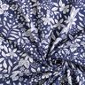 Viscosestof Bloemen en takken – indigo/wit,  thumbnail number 3