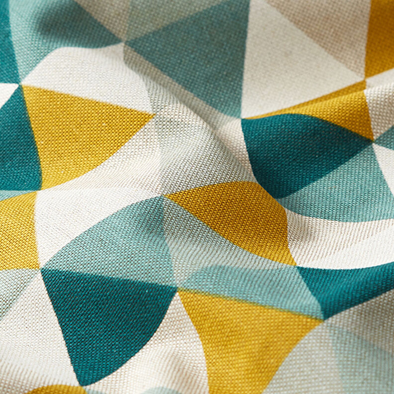 Decostof half panama Driehoeken – groen, image number 2