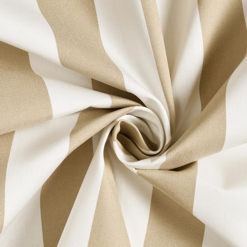Outdoorstof Canvas Blokstrepen – donkerbeige/ivoor,  image number 3