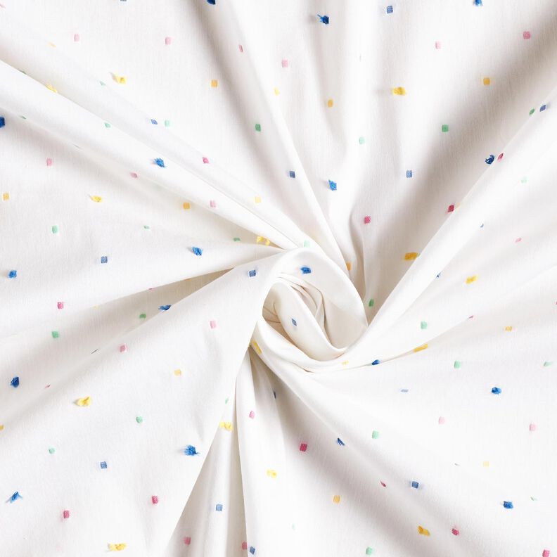 Popeline Kleurrijke confetti – wit, image number 3