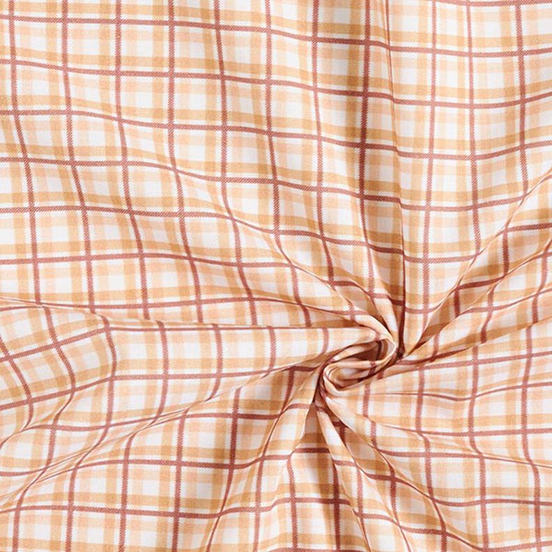 Katoenpopeline dubbel geruit – wit/perzik,  image number 3