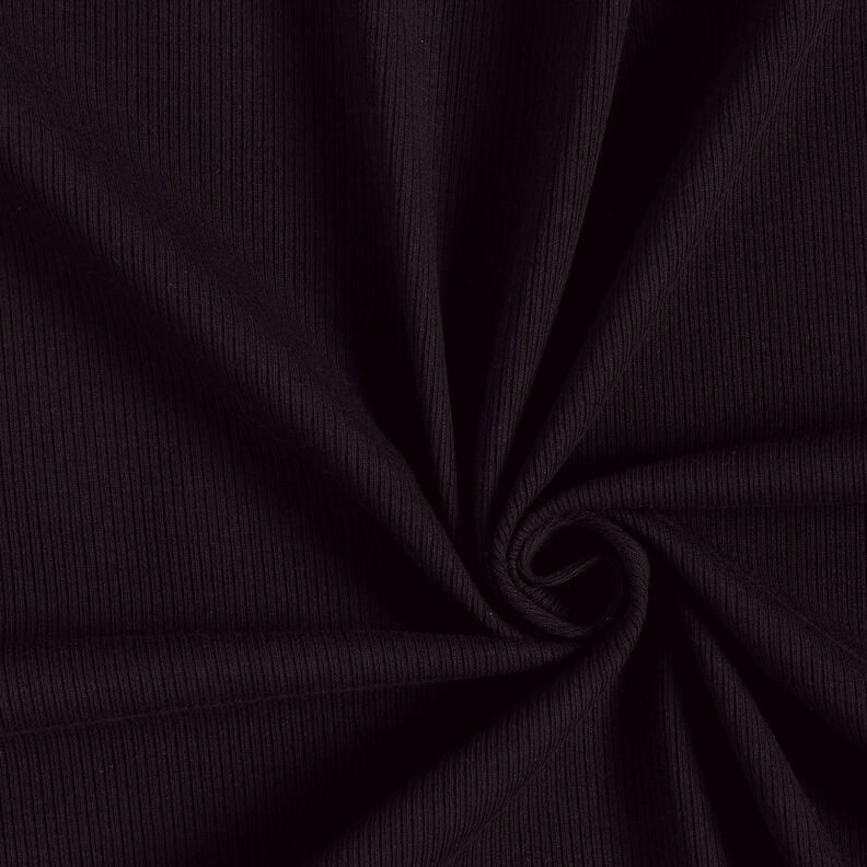 Ribjersey fijne 2-1-1-1 ribbels – zwart,  image number 1