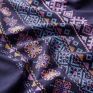 GOTS Jersey EVERMORE Stitches | Hamburger Liebe - Albstoffe – marineblauw, 