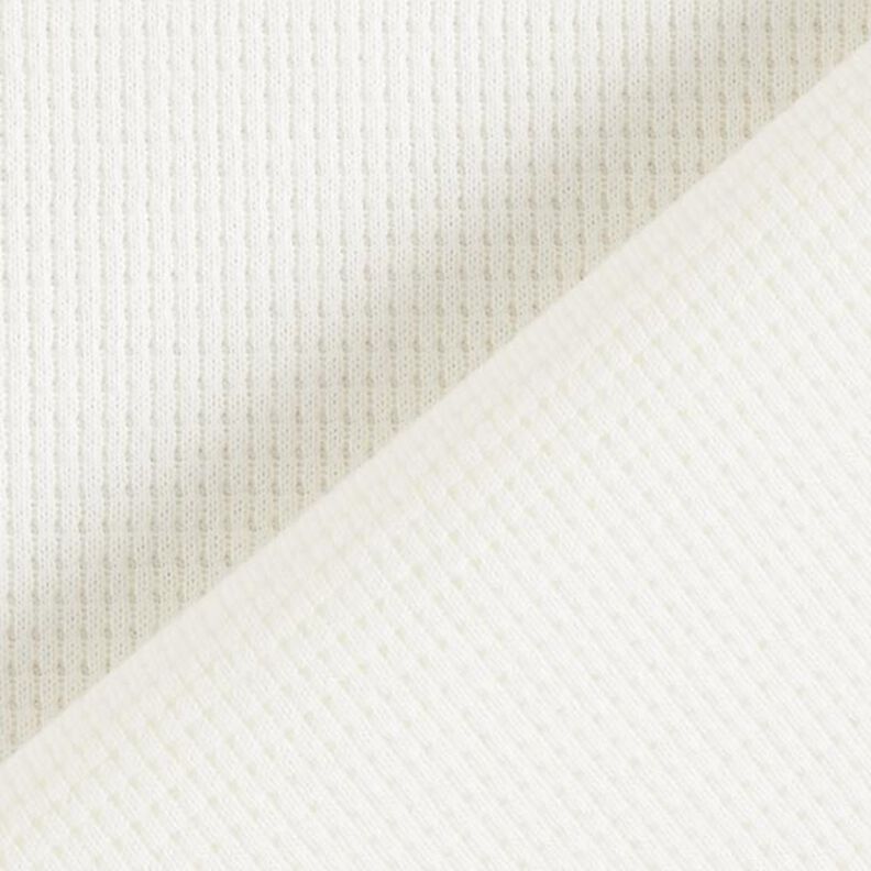 Mini Katoenen wafel jersey effen – wit,  image number 4