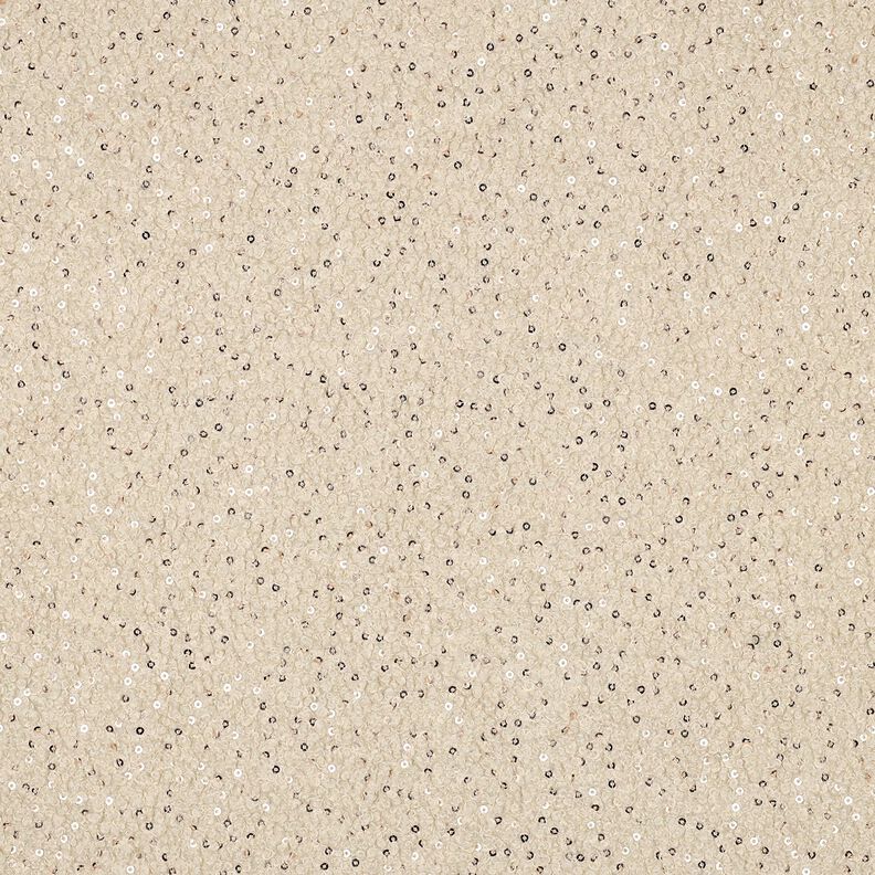 Tricot bouclé Pailletten Effen | Poppy Fabrics – cashew, image number 1