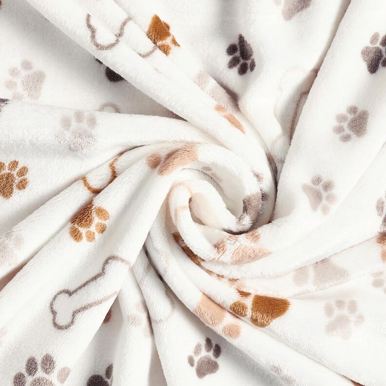 Gezellige fleece Poten en botten – ivoor/donkertaupe,  image number 3