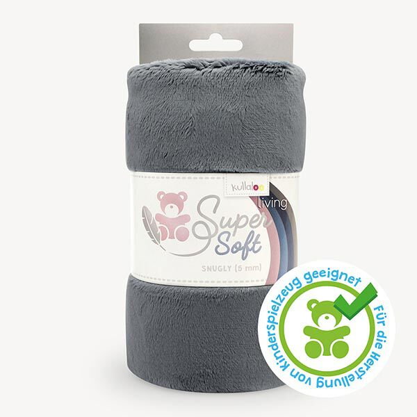 Pluche SNUGLY [1 m x 0,75 m | Pool: 5 mm]  - donkergrijs | Kullaloo,  image number 1