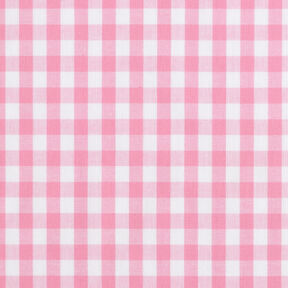 Katoenen stof Vichy ruit 1 cm – roze/wit, 