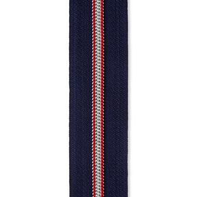 Eindeloze ritssluiting [5 mm] Metaal | Prym – marineblauw/rood, 