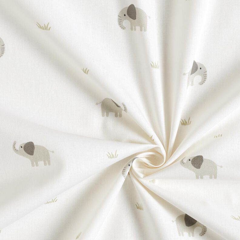 Katoenpopeline kleine olifant – ivoor,  image number 3