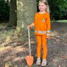 French Terry sommersweat Borduurstof Bouwvakker zijn – lichtoranje/zilvergrijs,  thumbnail number 6