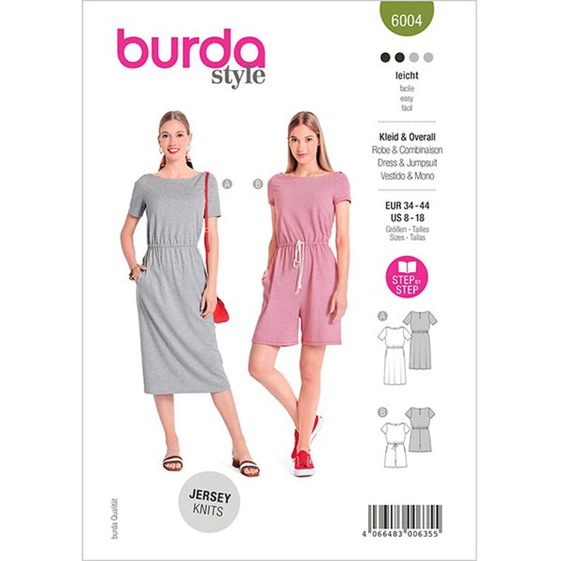 Zomerjurk / Jumpsuit, Burda 6004 | 34 - 44,  image number 1