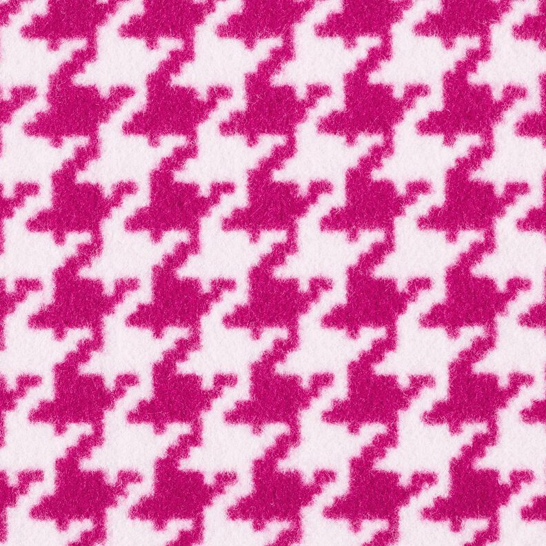 Mantelstof Pied-de-poule &ndash; roos/purper,  image number 1