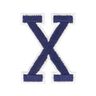 Applicatie letter X [ Hoogte: 4,6 cm ] – marineblauw,  thumbnail number 1