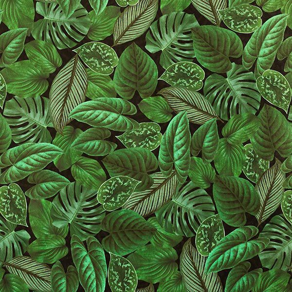 Decoratiefluweel Premium Planten struikgewas – groen,  image number 1
