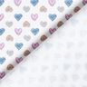 Katoenen stof Popeline Lieve hartjes – wit/pastelviolet,  thumbnail number 4