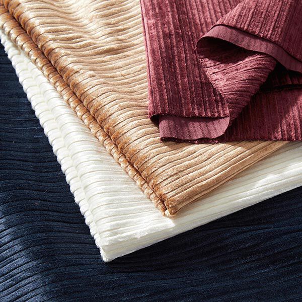 Stretch corduroy katoen-viscosemix effen – bordeauxrood, image number 4