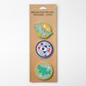 Reflecterende patches klittenband verpakking van 3 – groen/indigo,  thumbnail number 1